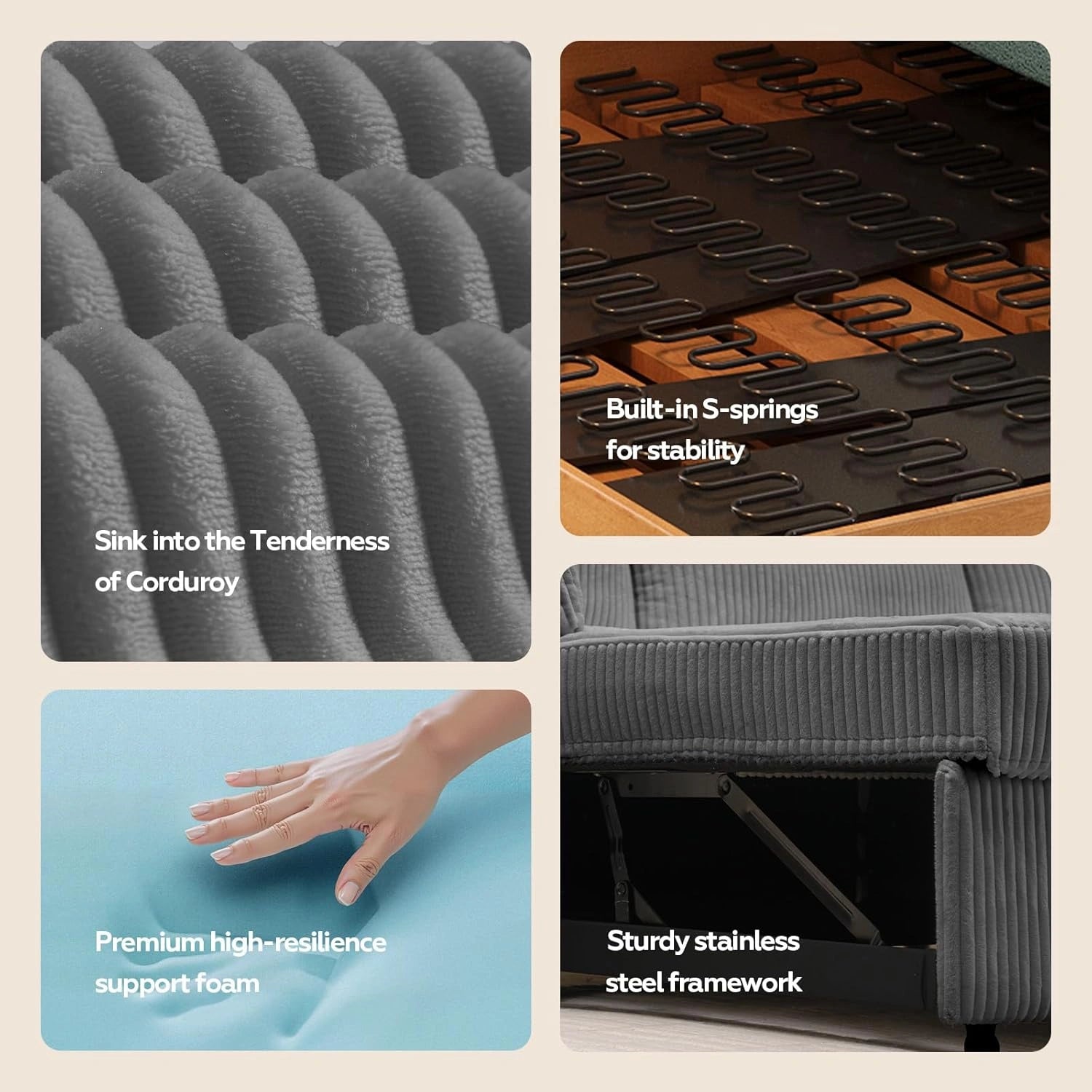 Corner Sofa Bed with Reversible Chaise